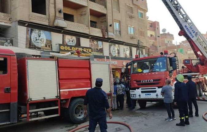 أخماد حريق شقة سكنية فى المنيب دون أصابات